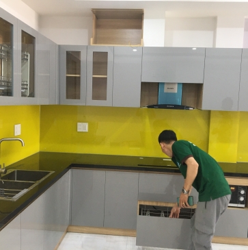 Thiết kế và thi công nội thất nhà bếp chất liệu Acrylic